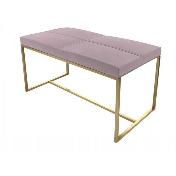Luxe - Upholstered Velvet Large Stool In Various Colours With Frame Finish Options