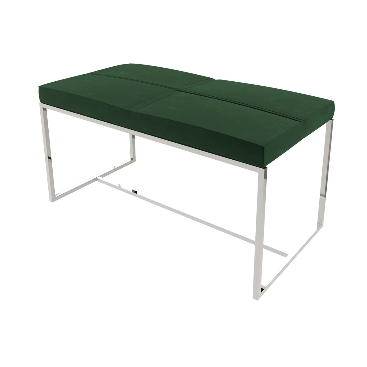 Luxe - Upholstered Velvet Large Stool In Various Colours With Frame Finish Options