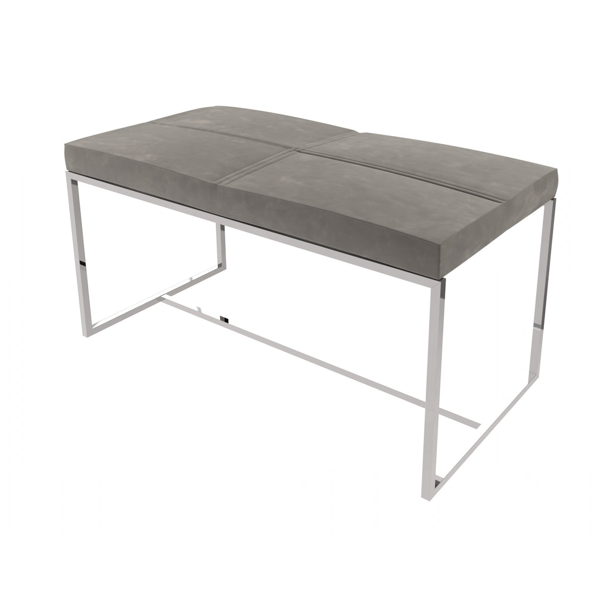 Luxe - Upholstered Velvet Large Stool In Various Colours With Frame Finish Options