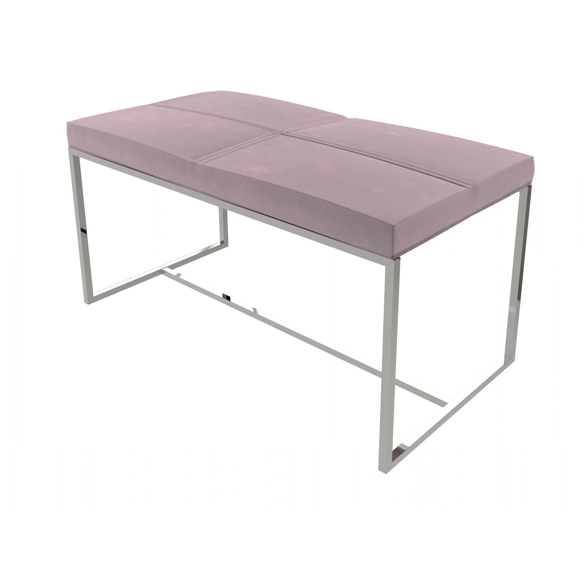 Luxe - Upholstered Velvet Large Stool In Various Colours With Frame Finish Options
