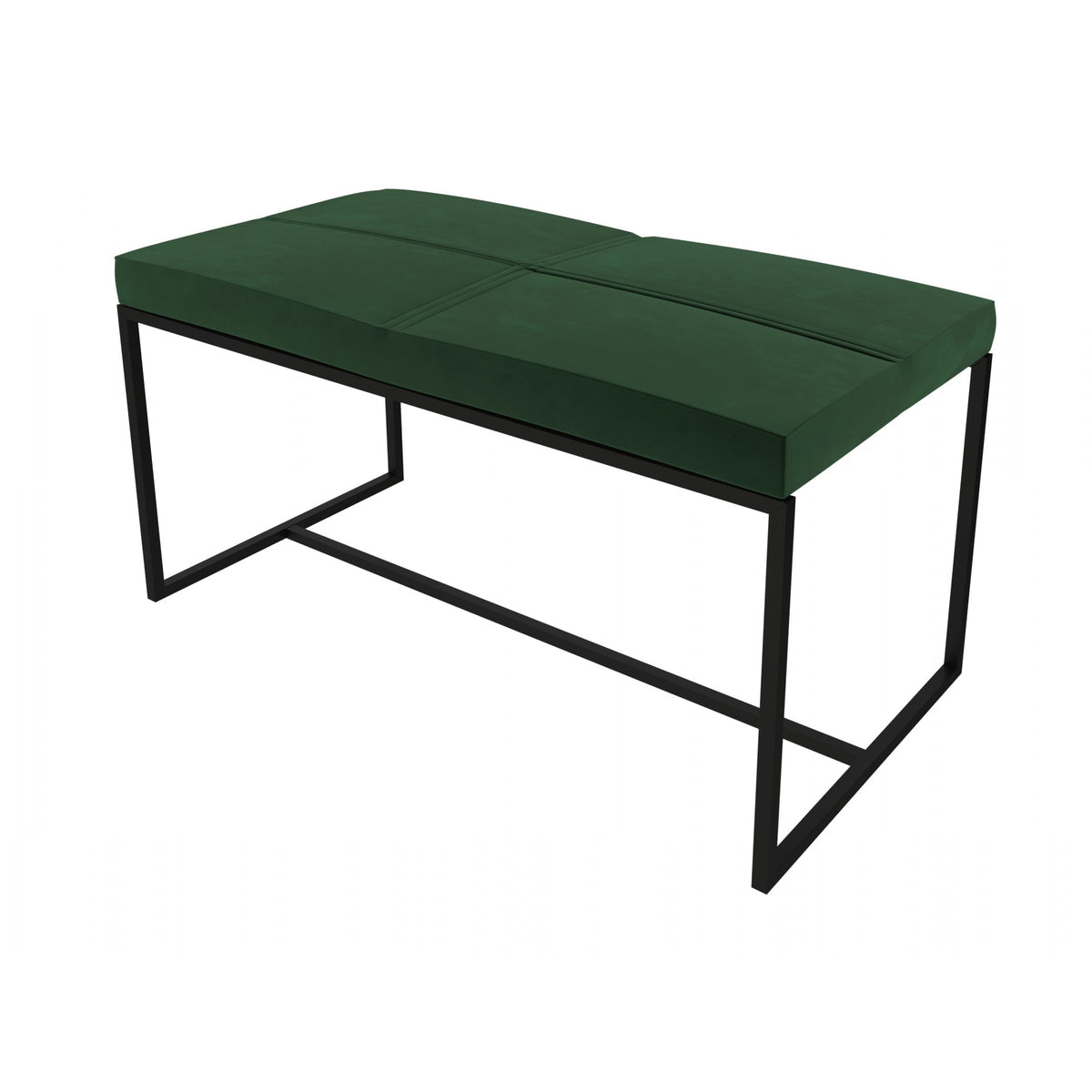 Luxe - Upholstered Velvet Large Stool In Various Colours With Frame Finish Options