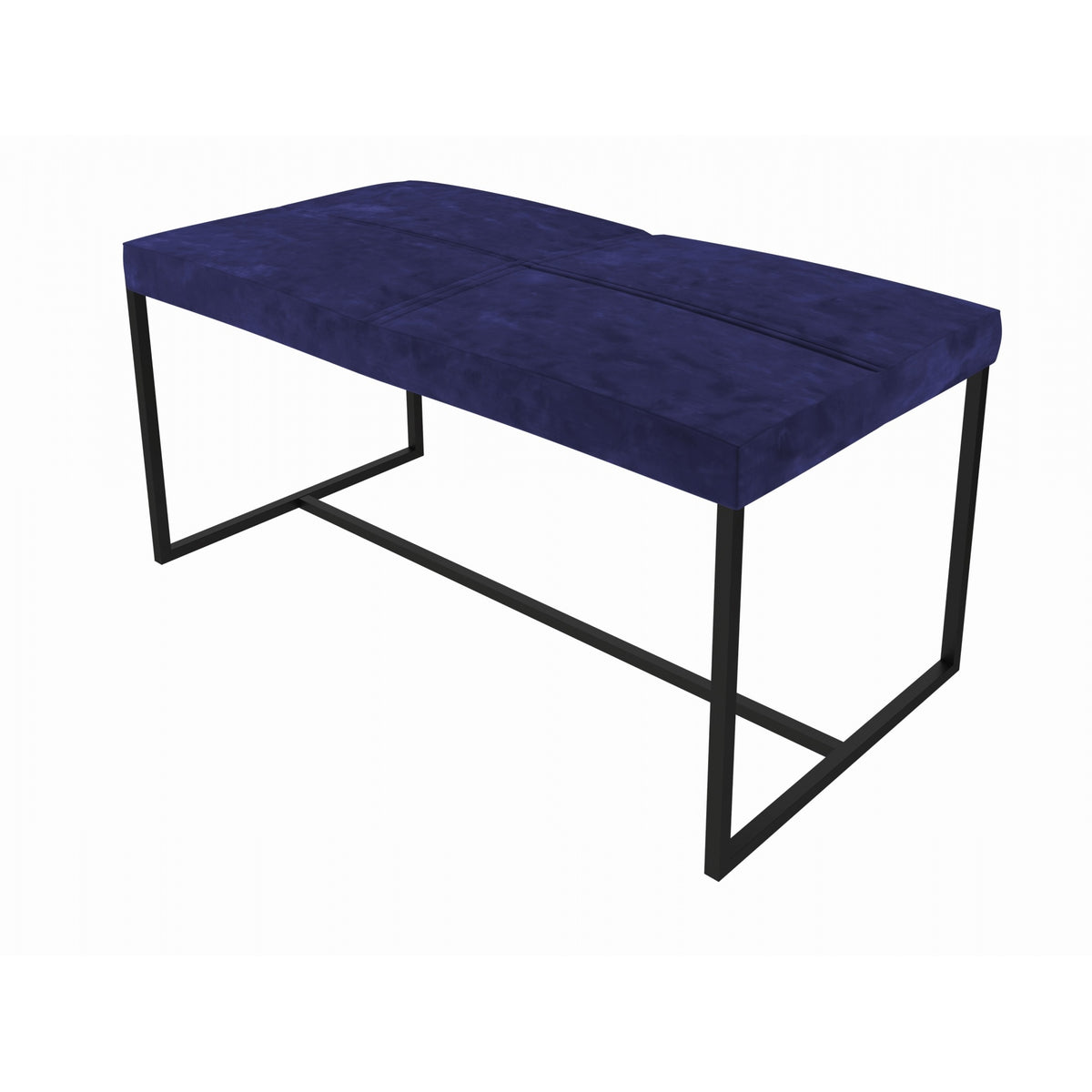 Luxe - Upholstered Velvet Large Stool In Various Colours With Frame Finish Options