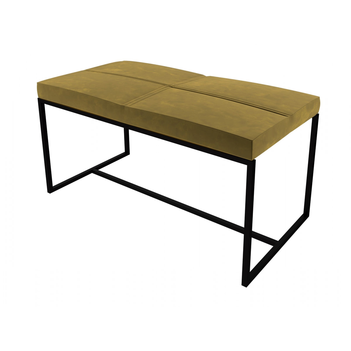 Luxe - Upholstered Velvet Large Stool In Various Colours With Frame Finish Options