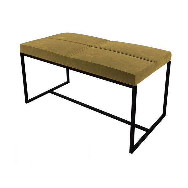 Luxe - Upholstered Velvet Large Stool In Various Colours With Frame Finish Options