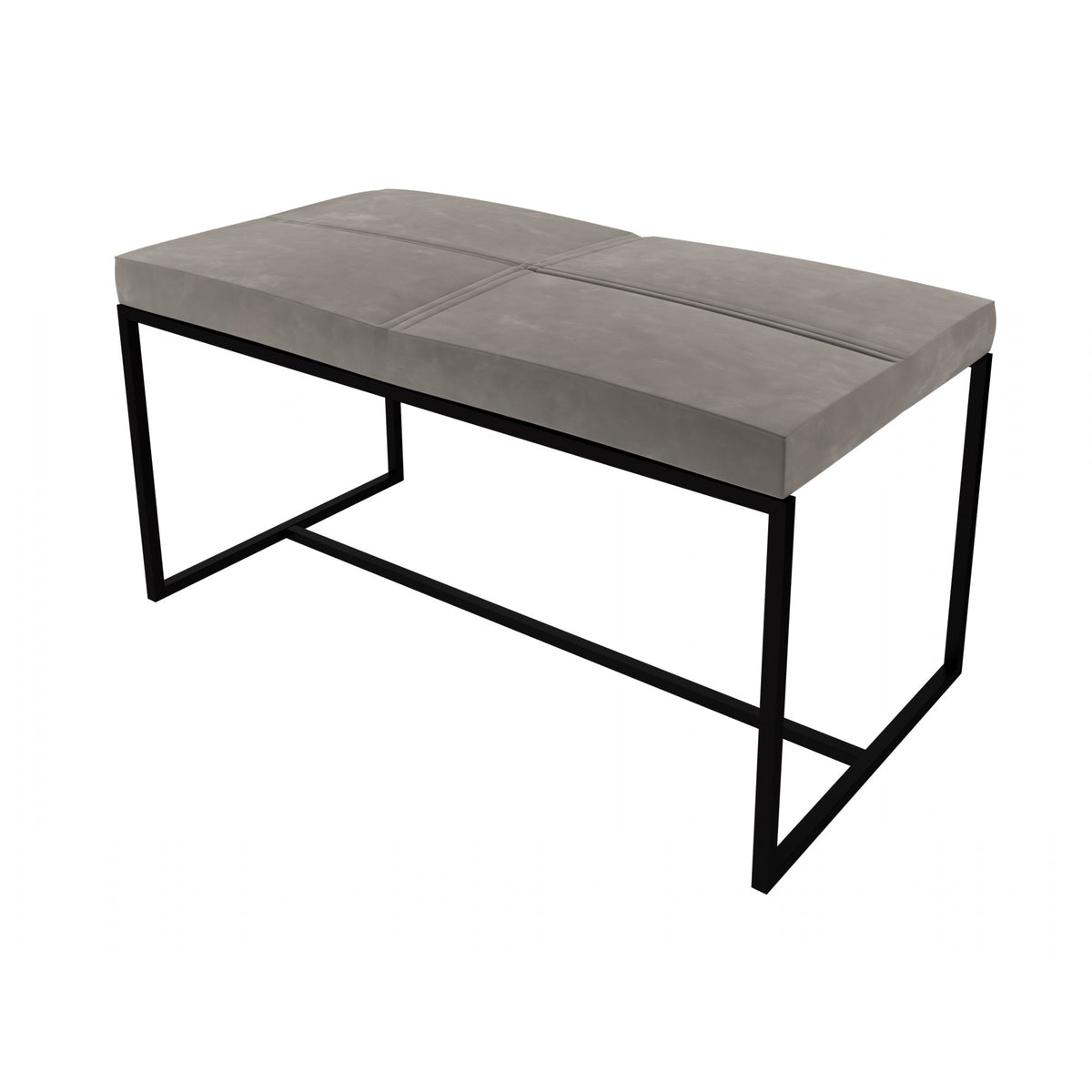 Luxe - Upholstered Velvet Large Stool In Various Colours With Frame Finish Options