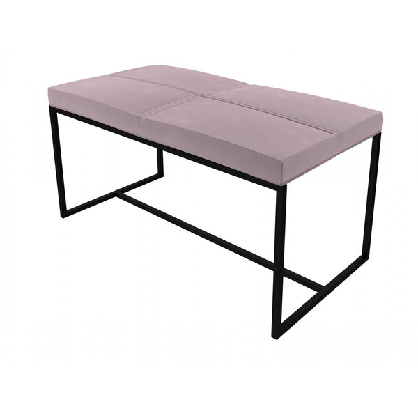 Luxe - Upholstered Velvet Large Stool In Various Colours With Frame Finish Options