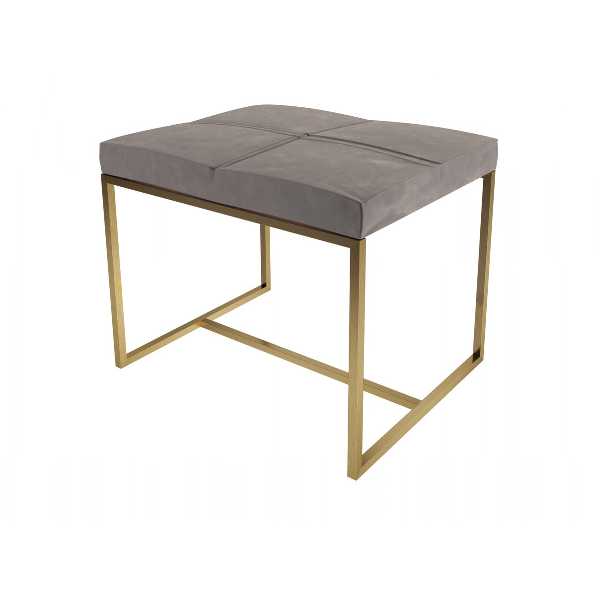 Luxe - Upholstered Velvet Small Stool In Various Colours With Frame Finish Options