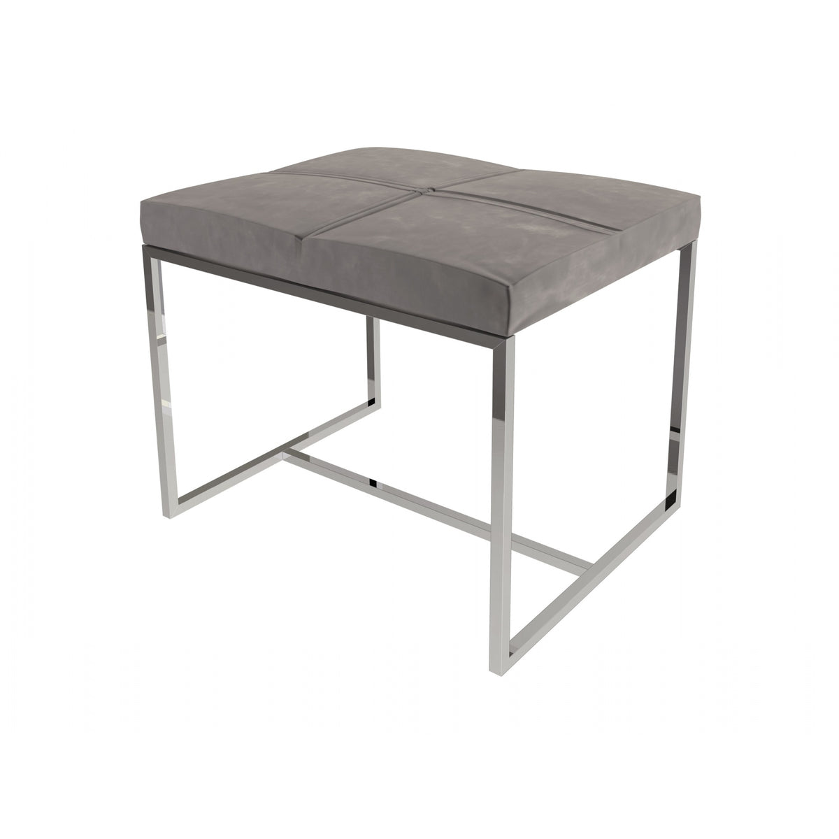 Luxe - Upholstered Velvet Small Stool In Various Colours With Frame Finish Options