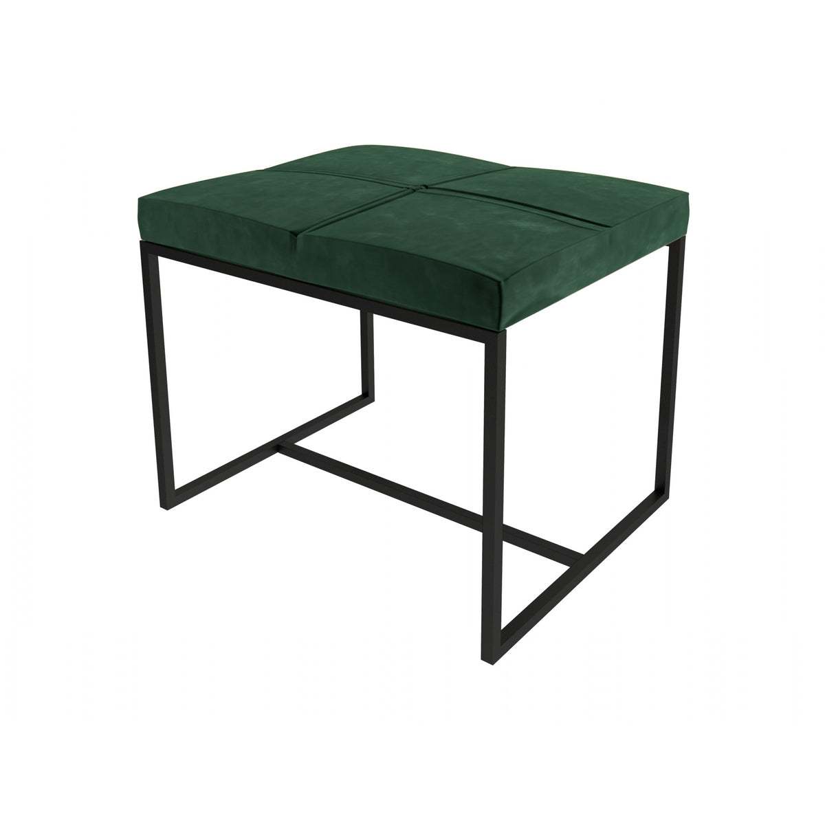Luxe - Upholstered Velvet Small Stool In Various Colours With Frame Finish Options