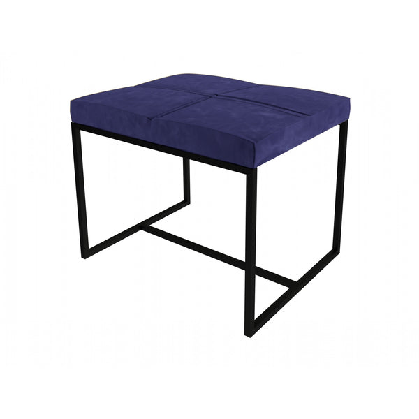 Luxe - Upholstered Velvet Small Stool In Various Colours With Frame Finish Options