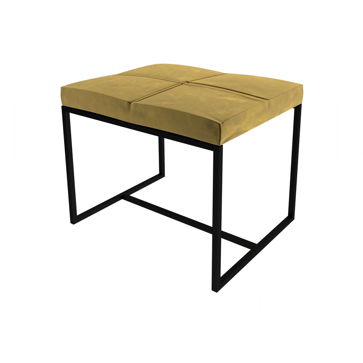 Luxe - Upholstered Velvet Small Stool In Various Colours With Frame Finish Options