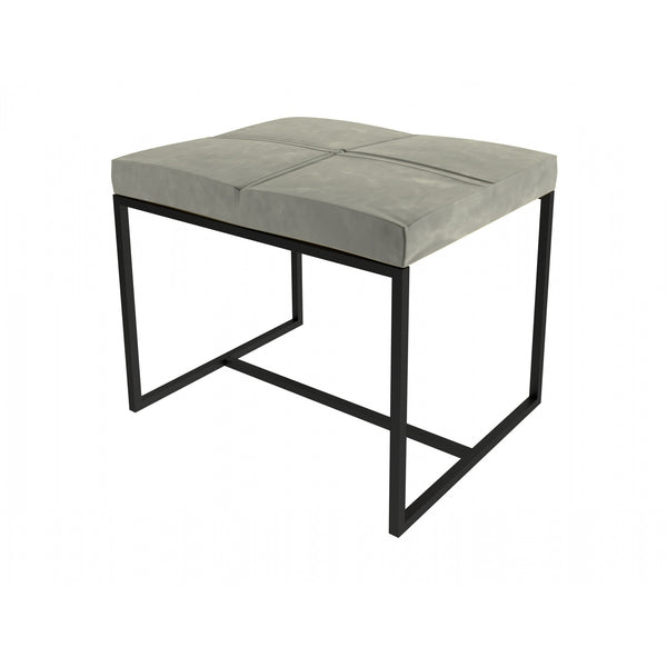 Luxe - Upholstered Velvet Small Stool In Various Colours With Frame Finish Options