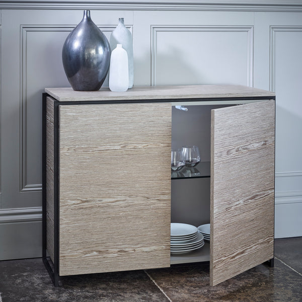Luxe - Two Door Sideboard In Various Oak Stains And Frame Finishes