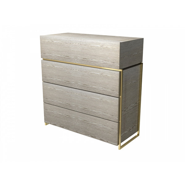 Luxe - Four Drawer Chest In Various Oak Stains And Frame Finishes