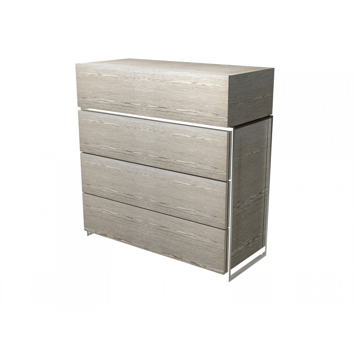 Luxe - Four Drawer Chest In Various Oak Stains And Frame Finishes