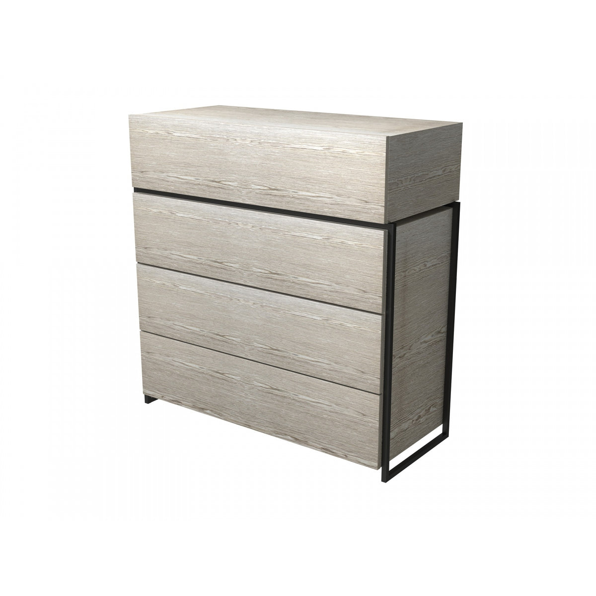 Luxe - Four Drawer Chest In Various Oak Stains And Frame Finishes