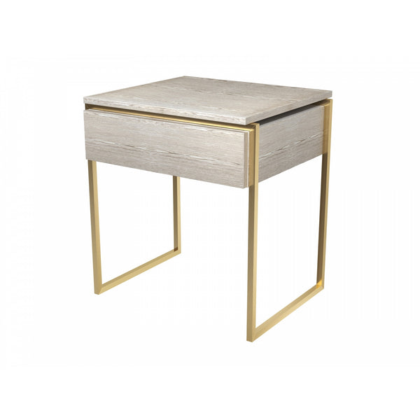 Luxe - Side Table With Drawer In Various Oak Stains And Frame Finishes