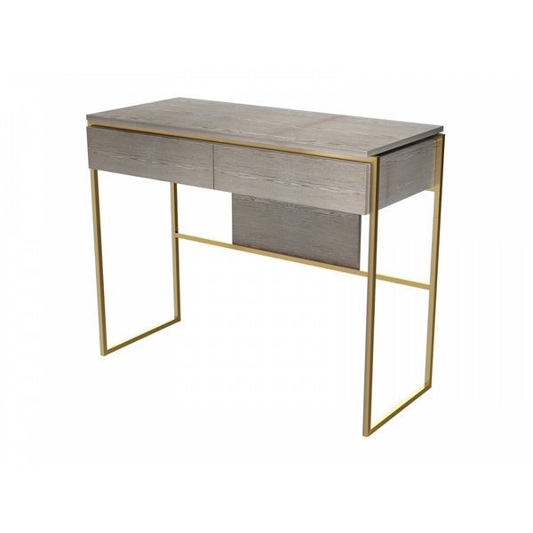 Luxe - Dressing Table With Drawer In Various Oak Stains And Frame Finishes