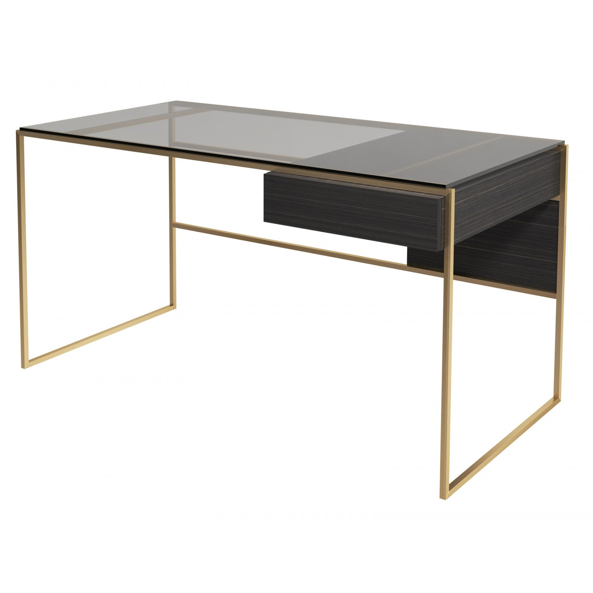 Luxe - Desk With Drawer In Various Oak Stains And Frame Finishes