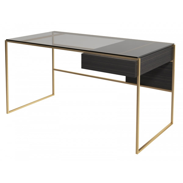 Luxe - Desk With Drawer In Various Oak Stains And Frame Finishes