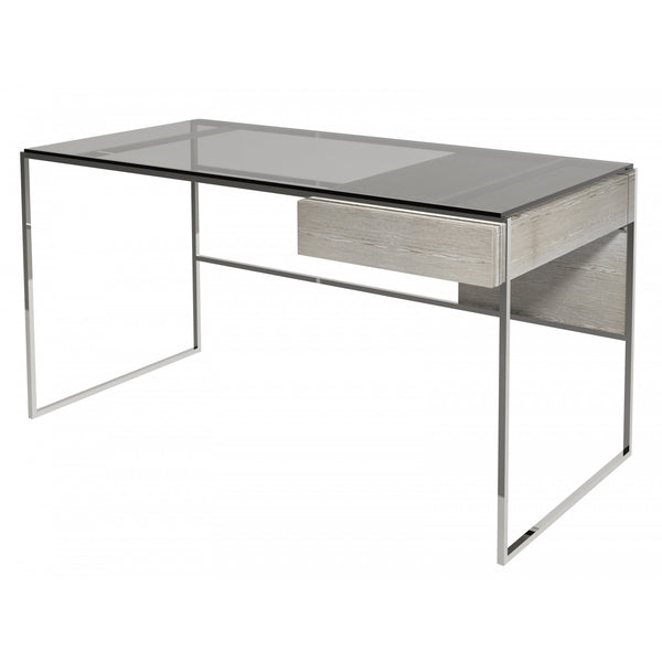Luxe - Desk With Drawer In Various Oak Stains And Frame Finishes