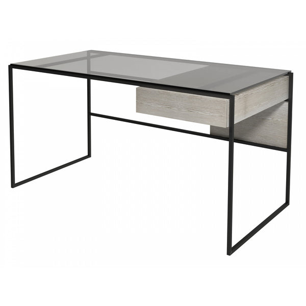 Luxe - Desk With Drawer In Various Oak Stains And Frame Finishes