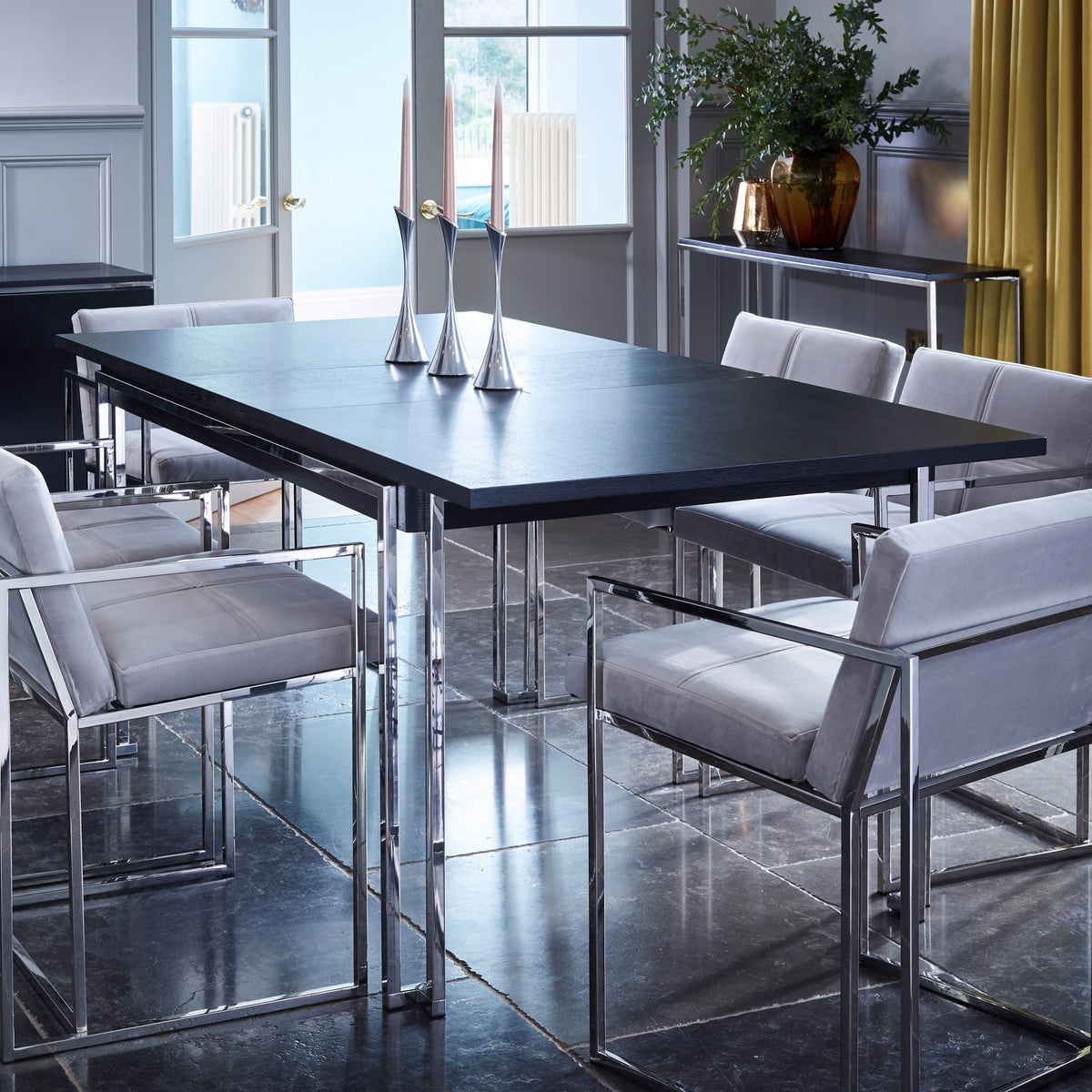 Luxe - Extending Dining Table In Various Oak Stains And Frame Finishes
