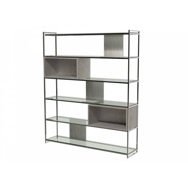 Luxe - High Bookcase In Various Oak Stains And Frame Finishes
