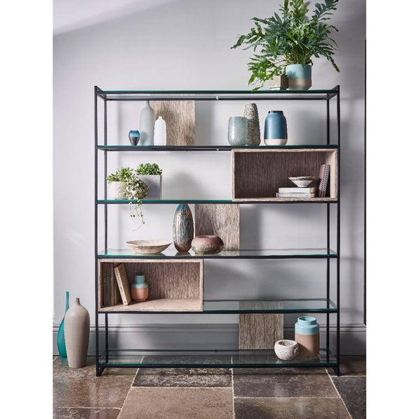 Luxe - High Bookcase In Various Oak Stains And Frame Finishes
