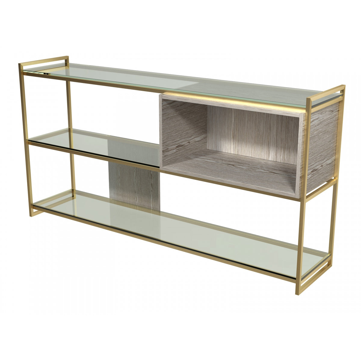 Luxe - Low Bookcase In Various Oak Stains And Frame Finishes