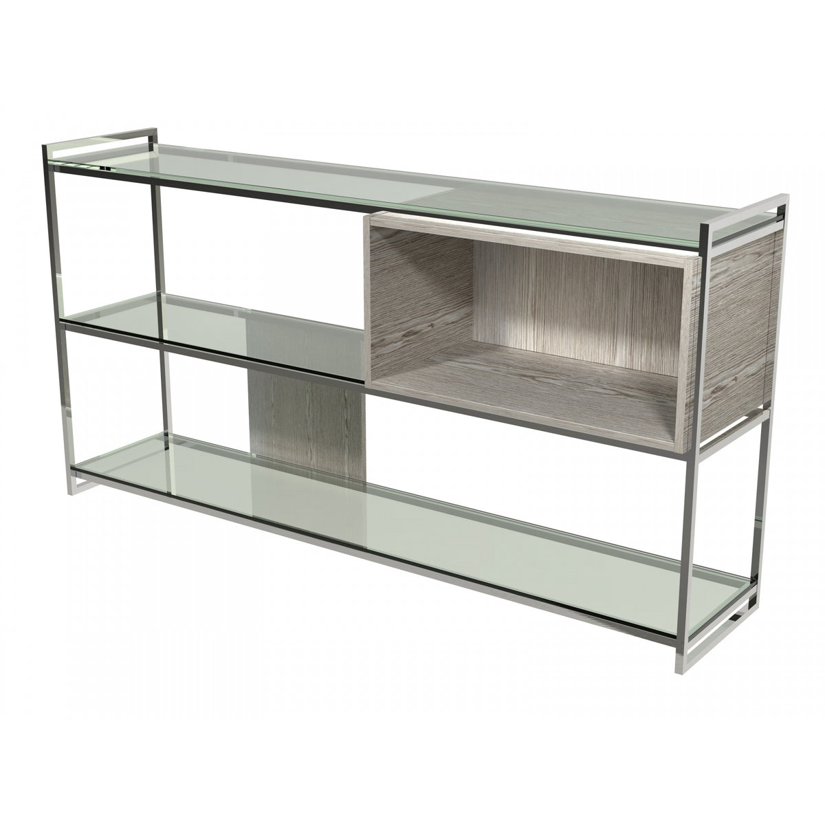 Luxe - Low Bookcase In Various Oak Stains And Frame Finishes