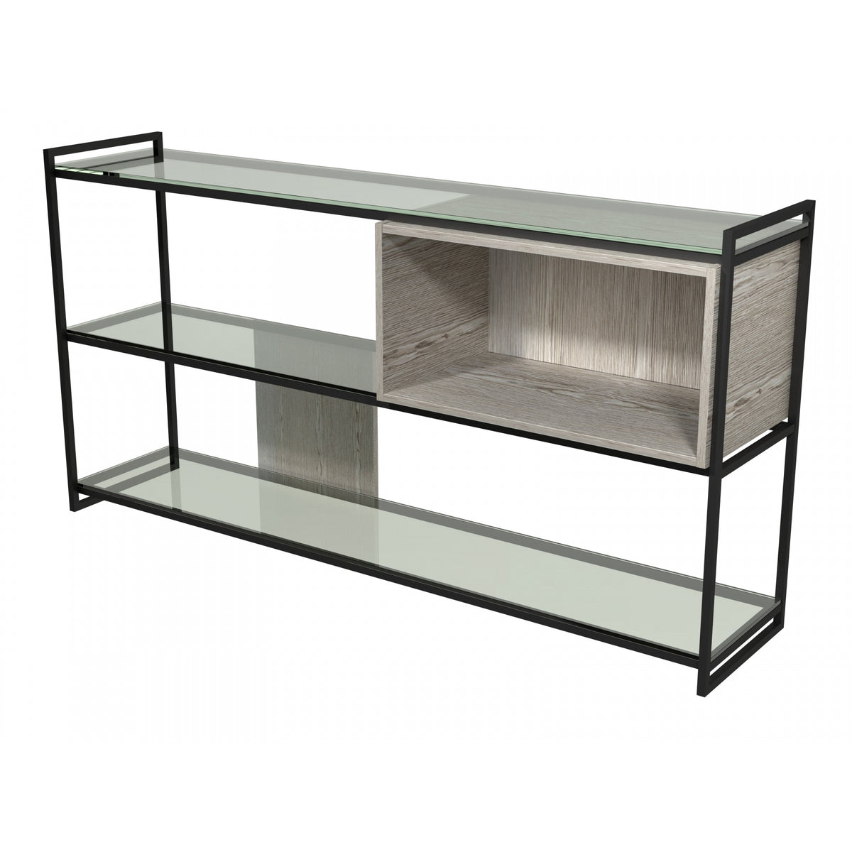 Luxe - Low Bookcase In Various Oak Stains And Frame Finishes
