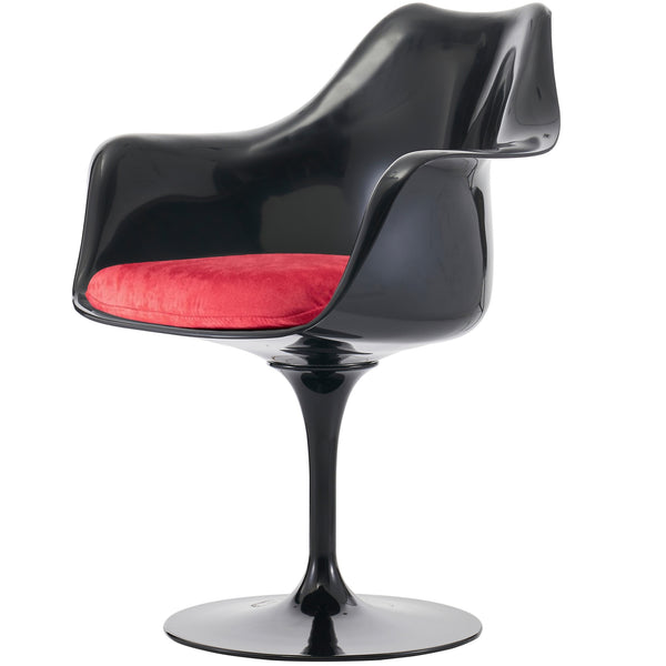 Black and Luxurious Raspberry Red Chelsea Armchair