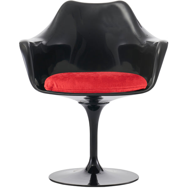 Black and Luxurious Red Chelsea Armchair