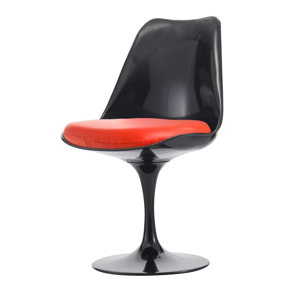 Black and Red PU Chelsea Side Chair