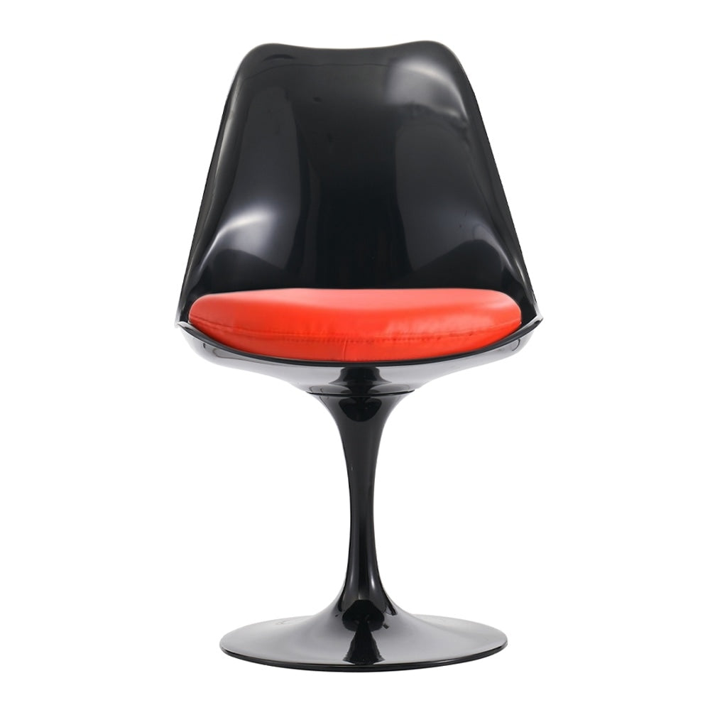 Black and Red PU Chelsea Side Chair