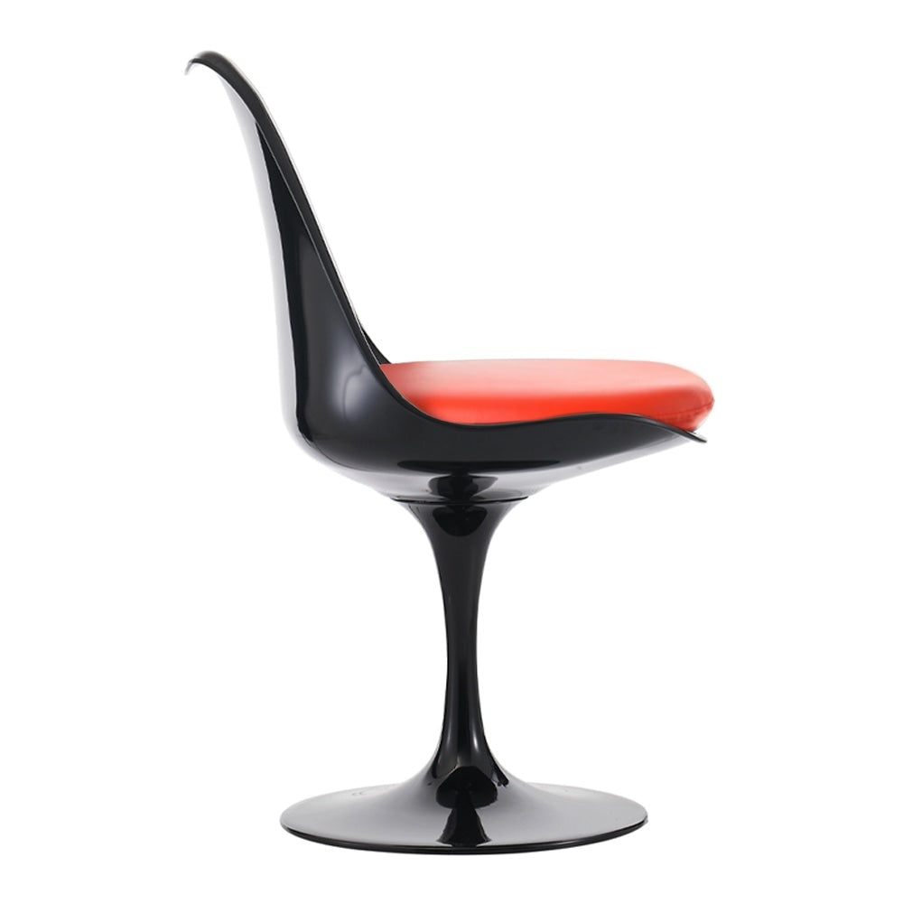 Black and Red PU Chelsea Side Chair