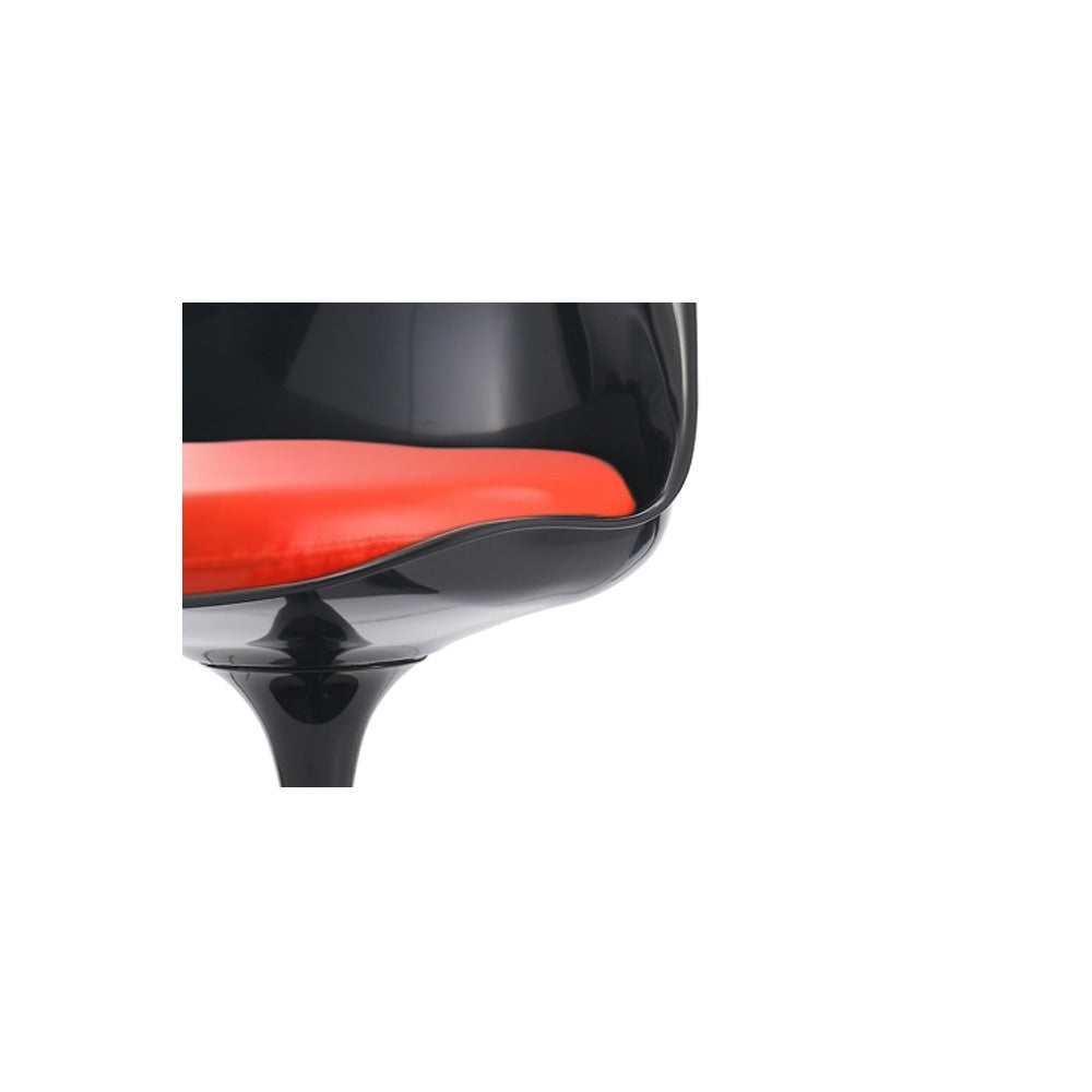 Black and Red PU Chelsea Side Chair