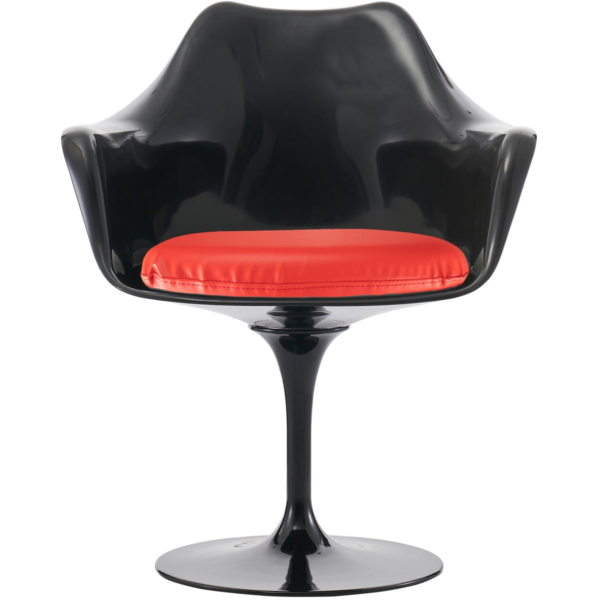 Black and Red PU Chelsea Armchair