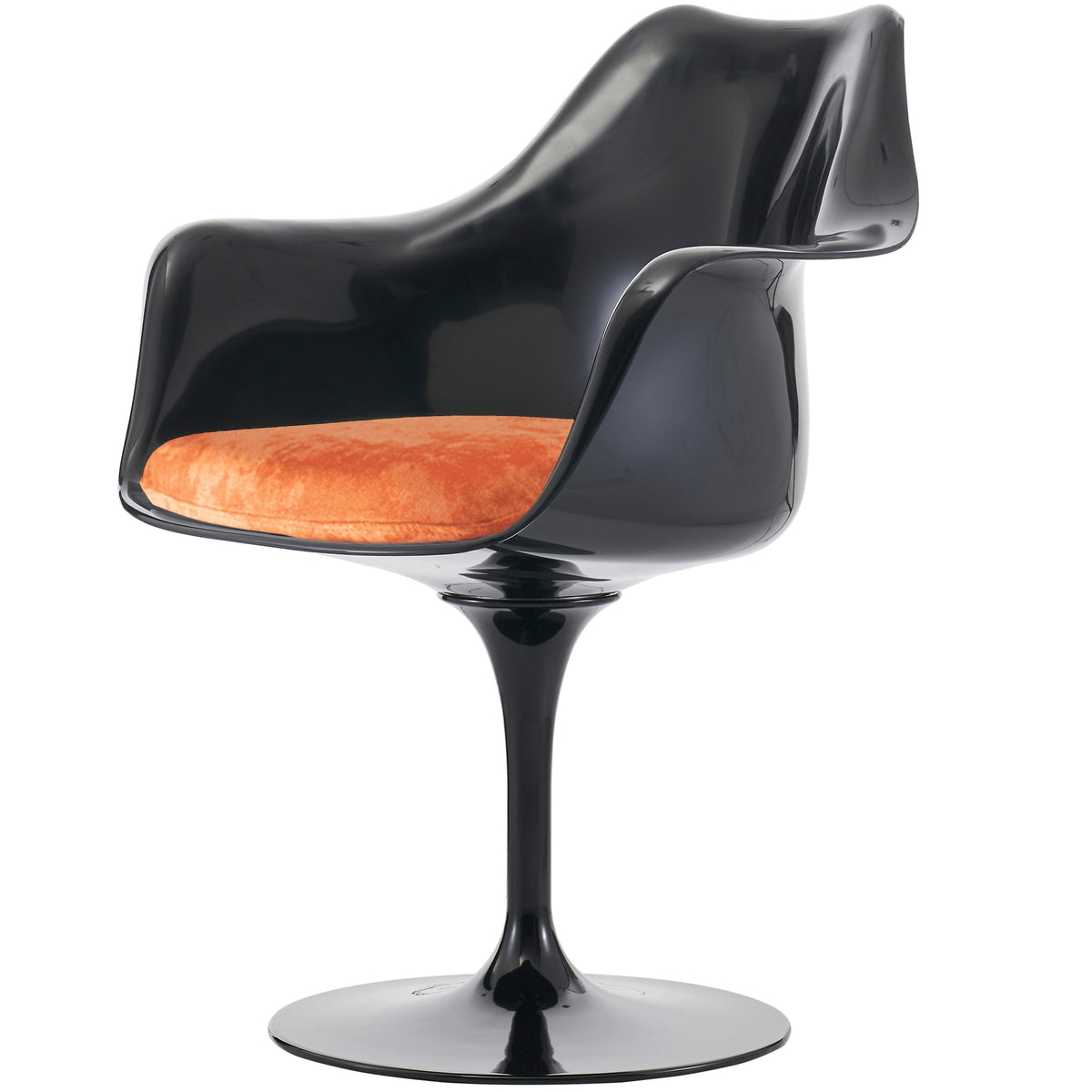 Black and Luxurious Orange Chelsea Armchair