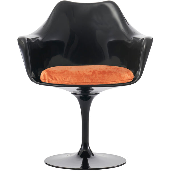 Black and Luxurious Orange Chelsea Armchair