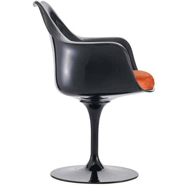 Black and Luxurious Orange Chelsea Armchair