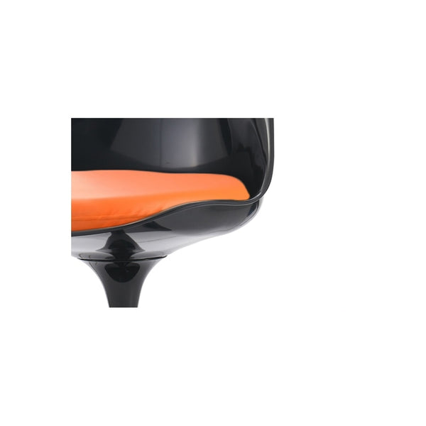 Black and Orange PU Chelsea Side Chair
