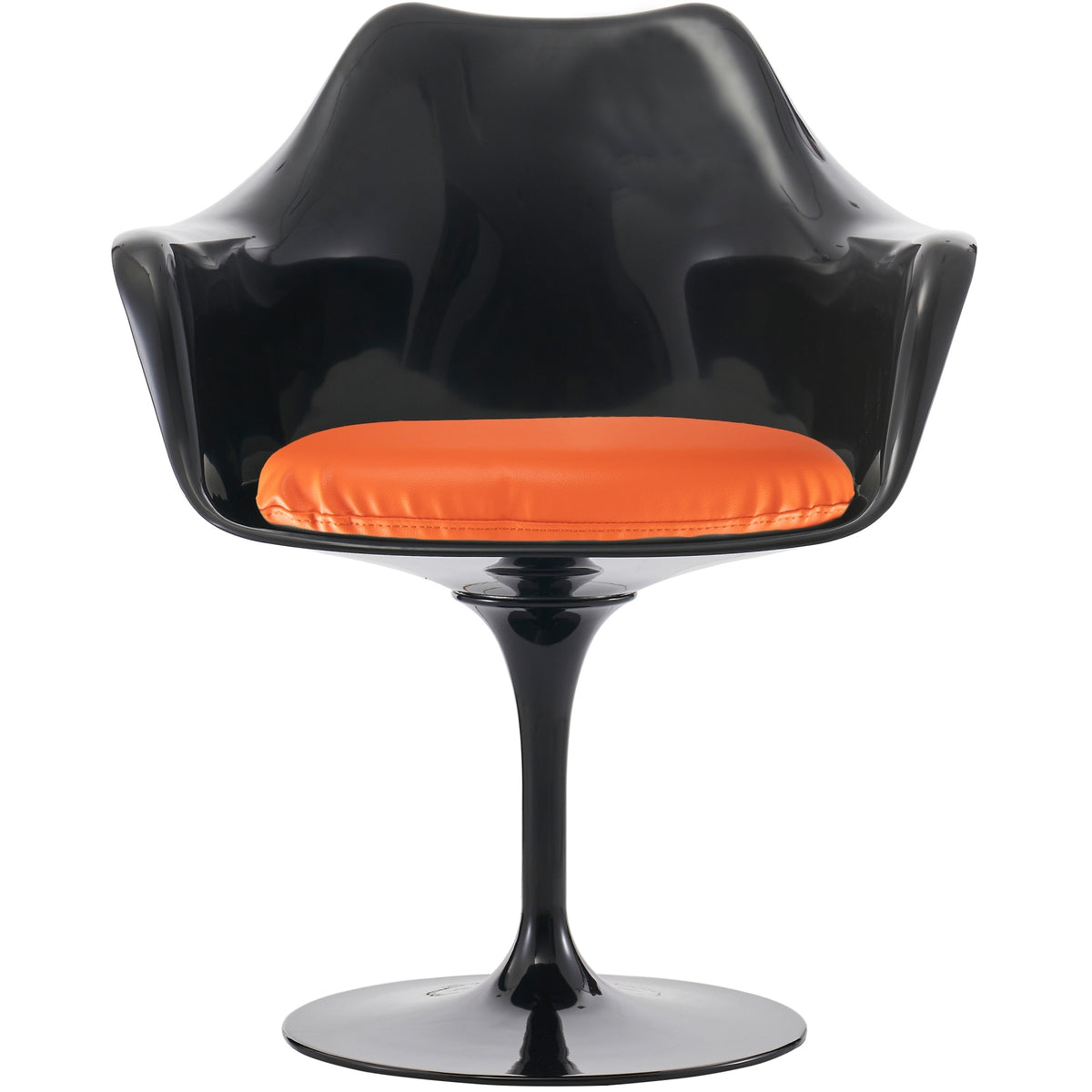 Black and Orange PU Chelsea Armchair