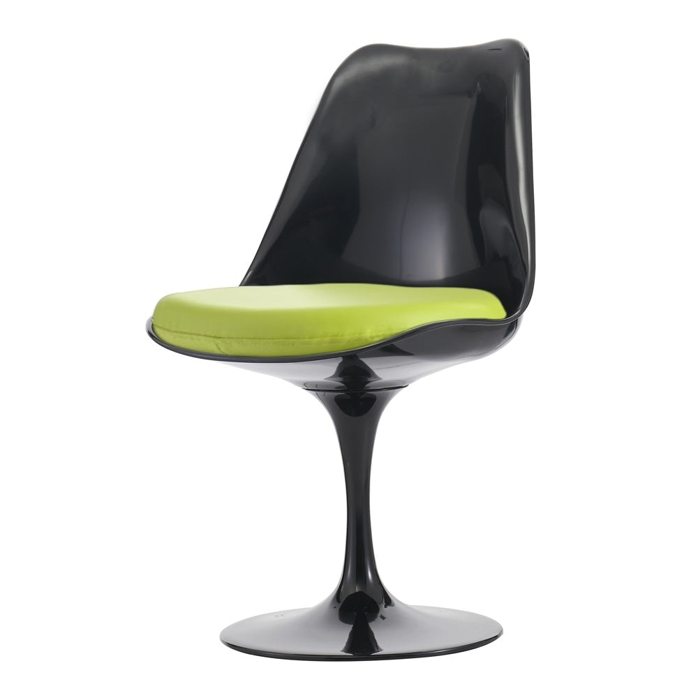 Black and Green PU Chelsea Side Chair