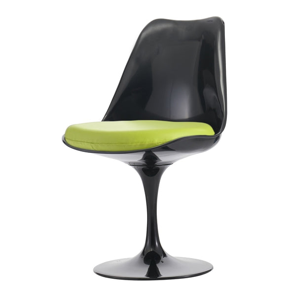 Black and Green PU Chelsea Side Chair