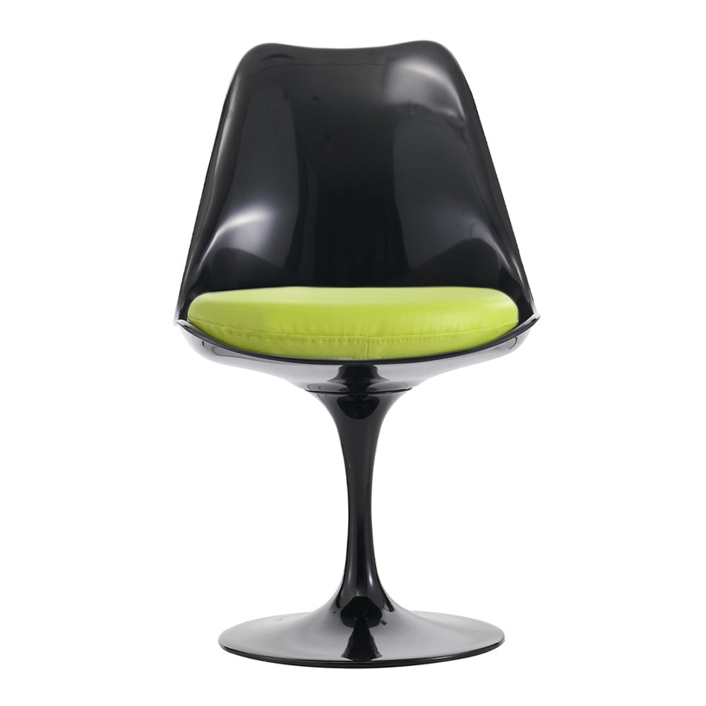 Black and Green PU Chelsea Side Chair