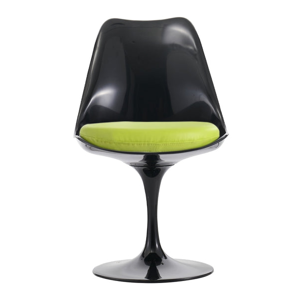 Black and Green PU Chelsea Side Chair
