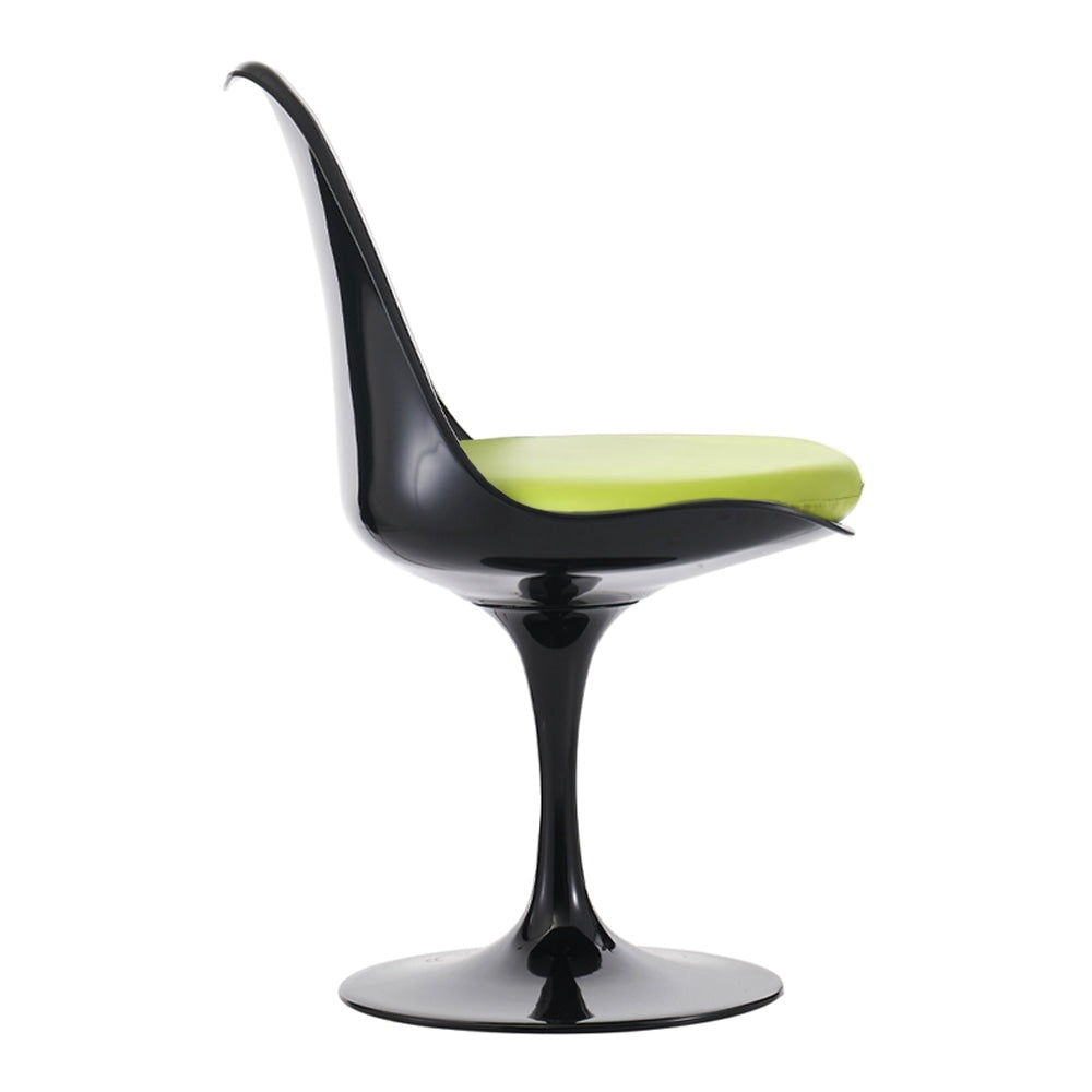 Black and Green PU Chelsea Side Chair