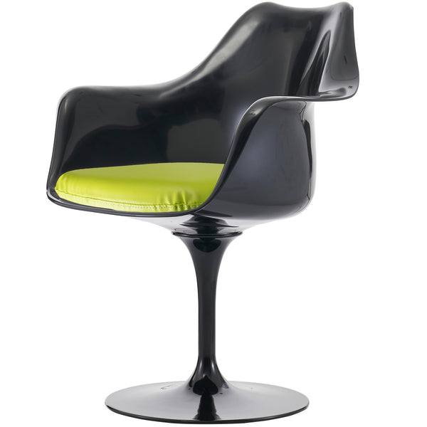 Black and Green PU Chelsea Armchair